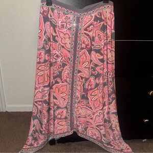 INC pink and gray skirt with rhinestones on front